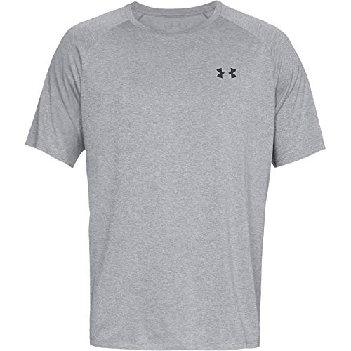 Under Armour Atmungsaktives Sportshirt, Kurzärmliges Und Schnelltrocknendes Trainingsshirt Mit Loser Passform Té UA Tech 2.0 SS, Gris (Brezo Claro De Acero (036), 3XL Unisex Adulto