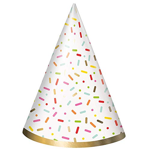 Unique Party - Gorros de Fiesta - Diseño de Fiesta de Donas - Paquete de 8 (72591)
