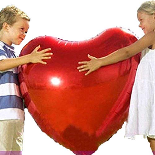 Unique Store 25 Globos en Forma de Corazón Globos de Papel de Aluminio para la Decoración del Partido Propuesta de Matrimonio Boda Aniversario Cumpleaños Decoración de Helio | Regalo