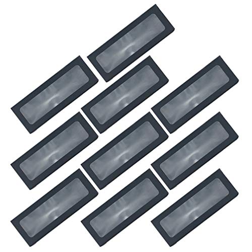 UPKOCH 10 Piezas de Cajas de panadería de cartón Kraft con Ventana Transparente Mini Cajas de Pasteles Cajas de Galletas pastelería Tratar Cajas de Postre Cajas de Embalaje (25x9x6cm Negro)