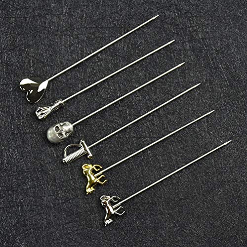 UPKOCH 2 piezas Palillos Para Cócteles De Acero Inoxidable De Espada Púas De Cóctel reutilizable Swizzle Picks Para Halloween Ktv Bar Hotel Party