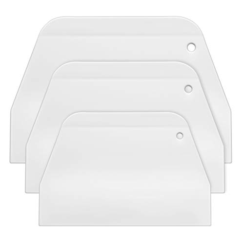 UPKOCH 3 Piezas de Plástico Raspador de Masa Pastel Cortador de Pizza Pastelería Separador de Pan Herramienta para Hacer Pasteles Raspador de Pastel (S + M + L)