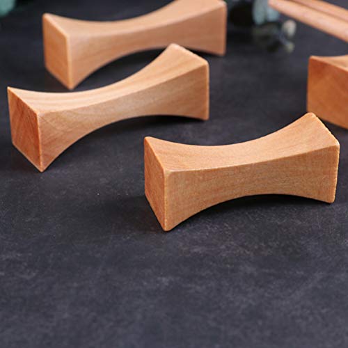 UPKOCH 4 Piezas de Palillos de Madera de Descanso Tipo Almohada Tenedores Tenedores Soporte Soporte Chino Estilo Japonés Mesa de Cena Decoración para Restaurante en Casa (Cintura Gruesa)