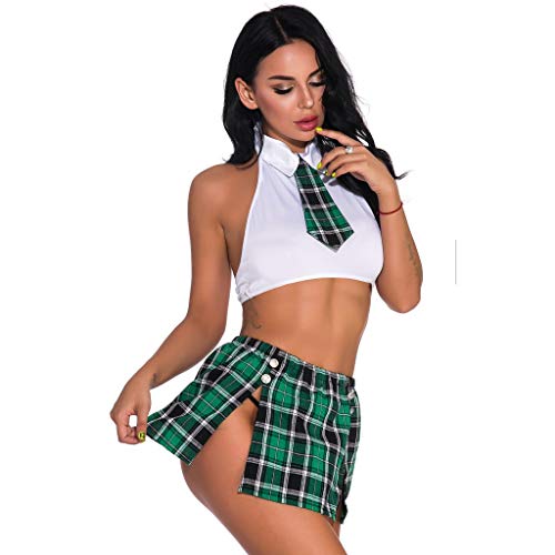 URIBAKY Sexy Conjunto De LenceríA con Estampado De Tela EróTica, Traje Sin Tirantes De Corte Bajo, Vestido Y Tanga, Ropa Interior, Estampado De CelosíA para Mujeres Ropa De Dormir con Corbata