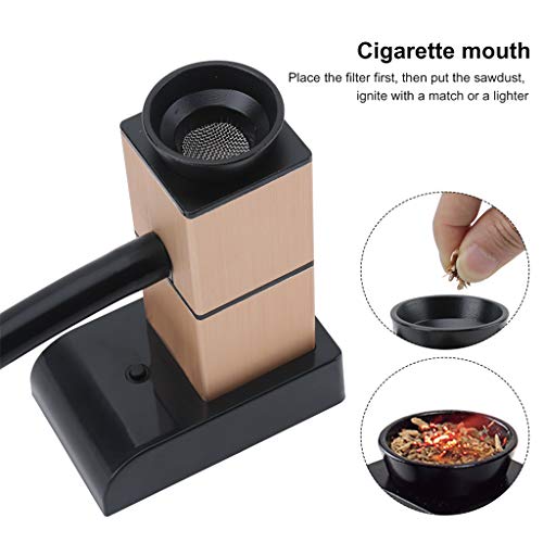 Utensilios de cocina y gadgets Parrilla Fumador frío Humo Generador salmón pescado Tocino Carne de metal 5X8x11.5Cm Alimentos Prueba clara Bar Molecular de cocina que cocina la herramienta,Negro