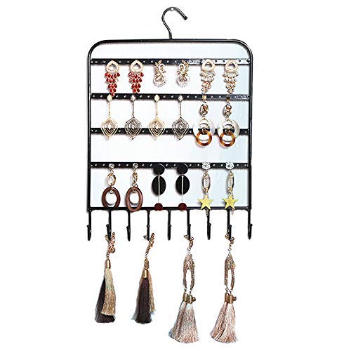 Uteruik Earring Hanger Organizer Exhibición del Organizador de la joyería Collar Organizador Colgador Exhibición del Estante del Pendiente con Metal, 1 Unidad (MC-#t)