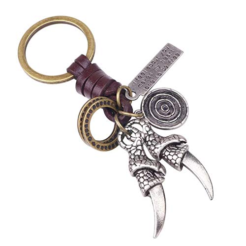 Uziqueif Anillo Minion Llavero de la Vendimia de joyería de Plata/Oro de Regalo Diario,Plata