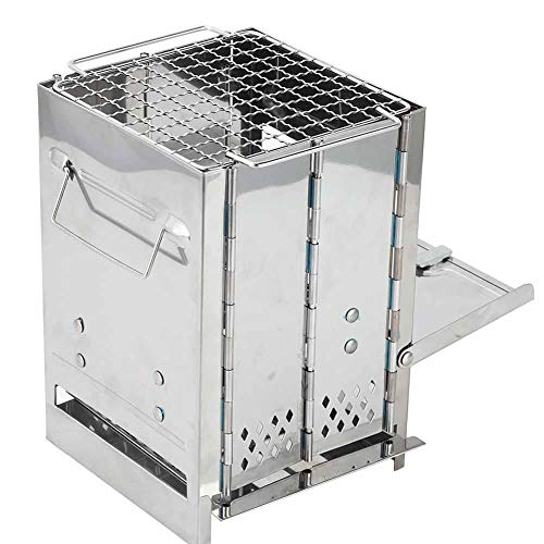 V-Beby - Barbacoa portátil para Exteriores, Plegable, para Picnic, Camping, Barbacoa, Horno de carbón Vegetal
