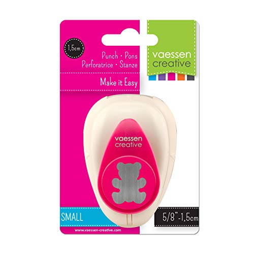 Vaessen Creative Perforadora Osito Pequeño, Metal, Plástico, Multicolor, 6.5x4.5x4.4 cm