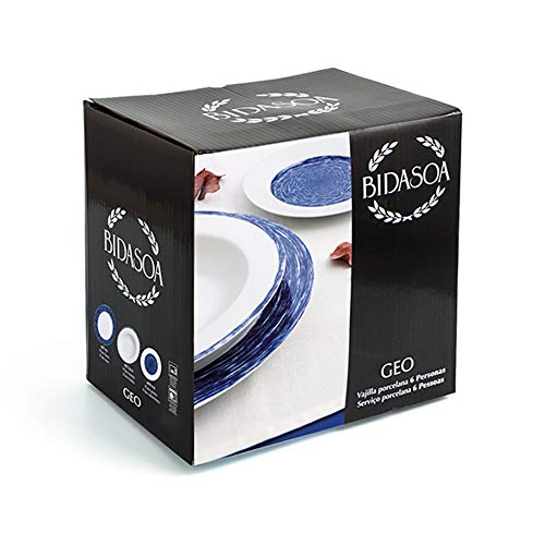 Vajilla Porcelana 18 Piezas Geo Bidasoa