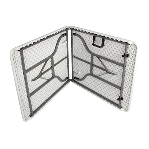 Vanage Mesa Plegable para Jardín, Terraza, Camping, Blanco; Gris; Negro, Mesa de Buffet de plástico, 180x75x74 cm