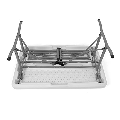 Vanage VG-4451 Mesa Plegable y Bancos de Exterior, Blanco, 104 x 63.5 x 73.5 cm