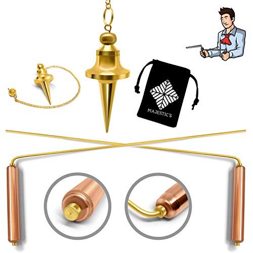 Varillas de Zahori Deluxe & péndulo divinatorio de radiestesia – Pack profesional – Marca francesa