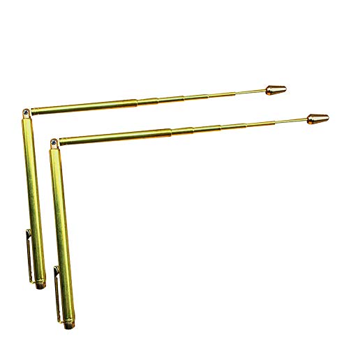 Varillas radiestesia 2pcs / set Herramientas flexibles multifunción ajustables Accesorios brujería latón duraderos portátiles Instrumentos medición Detector agua Encor adivinación