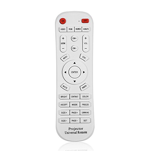 Vbestlife Control Remoto de TV, Reemplazo del Controlador de Control Remoto Universal para proyector, TV, STB (TDT/Satélite/Cable), BLU-Ray/DVD, Audio/Soundbars/Blanco