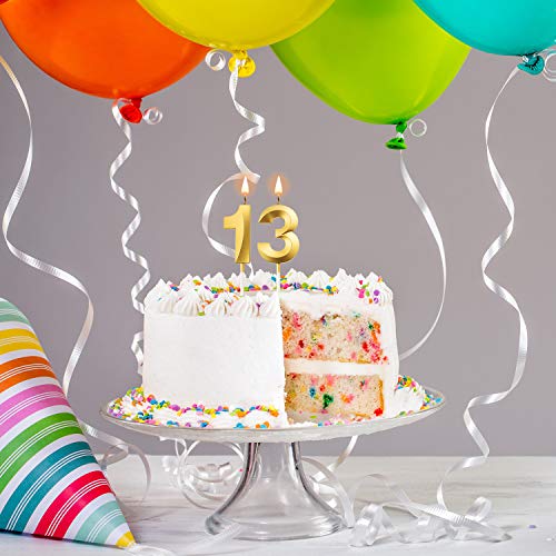 Velas de Cumpleaños 13 Velas de Numeros de Pastel Topper Decoración de Pastel de Feliz Cumpleaños para Fiesta de Cumpleaños Boda Aniversario Celebración