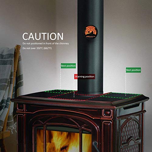 Ventilador de estufa, ventilador con potencia calorífica para estufa de leña, chimenea de leña, respetuoso con el medio ambiente y eficiente