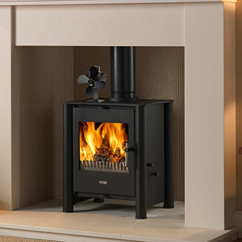 Ventilador de estufa, ventilador con potencia calorífica para estufa de leña, chimenea de leña, respetuoso con el medio ambiente y eficiente