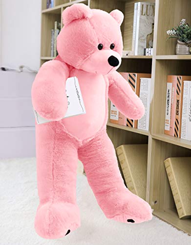 VERCART Oso de Peluche Gigante XXL Muñeca de Juguete Suave Teddy Adorno Animal De Felpa Juguete 92cm Rosa