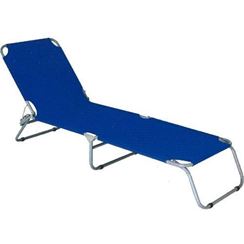 Vette CDF04909 - Tumbona Plegable de Acero, Azul