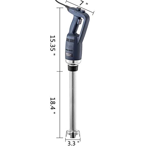 VEVOR Batidoras de Mano Profesional 500w Triturador Industrial de Cocina 4000-16000 RPM Licuadora de Inmersión Comercial de 18.4 Pulgadas de Velocidad Variable Más Profundamente 50cm (Azul)
