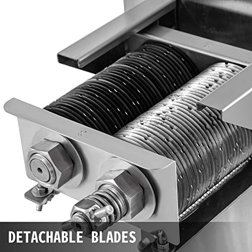 VEVOR Cortafiambres de Acero Inoxidable, Cortadora de Fiambre Eléctrica 500 kg por Hora, Cortadora de Embutidos Profesional con Motor de 750 W, Cortafiambres Compacta Cuchillos de Distancia de 3 mm