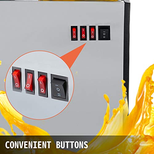 VEVOR Máquina de Dispensador de Bebida 54 L, Máquina de Bebidas Frío con Tanques 18 L * 3, Máquina de Dispensador de Jugo 350 W, Máquina de Bebidas Frías de Acero Inoxidable Temperatura 7-12℃