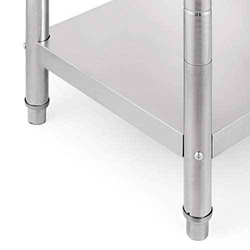 VEVOR Mesa de Trabajo de Acero Inoxidable 60x60x80cm Tabla de Cocina Profesional Cocina de Acero Inoxidable Tabla de Trabajo de Cocina de Acero Inoxidable de Catering