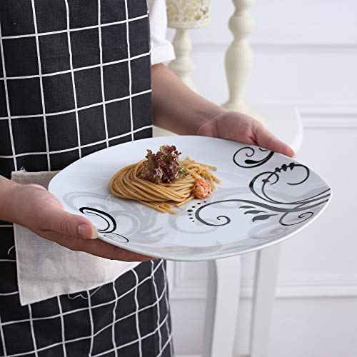 VEWEET Zoey 36 Piezas Juegos de Vajillas de Porcelana con 12 Platos, 12 Platos Hondos y 12 Plato de Postre para 12 Personas