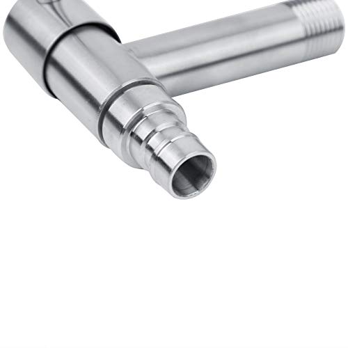 ViaGasaFamido G1 / 2" Grifo de Agua Grifo de Acero Inoxidable Sola Fregona Fría Piscina Grifo de Agua Montada En La Pared Grifo de Agua Lavadora
