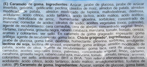 Vidal Golosinas. Bolas de Chicle Grageado de 28 mm. Surtido de deliciosos sabores: limón, naranja y fresa. Bolsa 2 kg