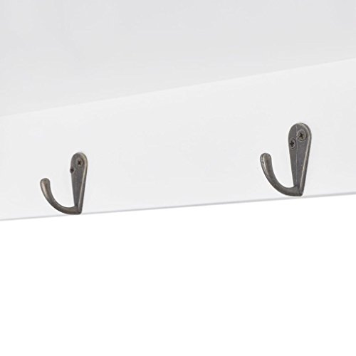 vidaXL Armario/Vitrina Material MDF de Pared para Libros/DVD/Cristalería Color Blanco
