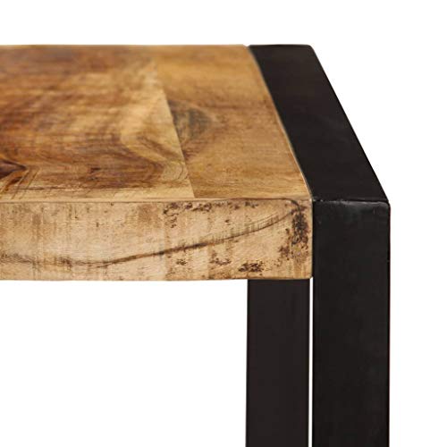vidaXL Mesa Comedor 180 cm Madera Mango Mueble Mobiliario Cena Cocina Auxiliar