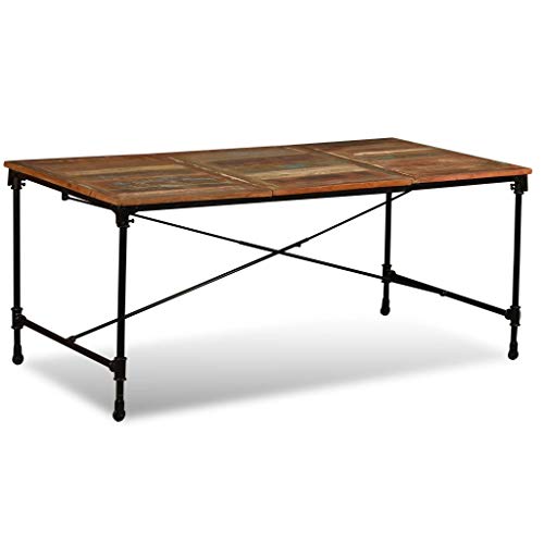 vidaXL Mesa Comedor 180 cm Madera Reciclada Mueble Mobiliario Cocina Auxiliar