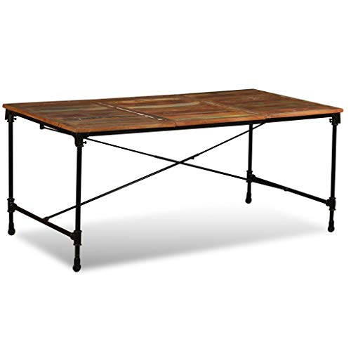 vidaXL Mesa Comedor 180 cm Madera Reciclada Mueble Mobiliario Cocina Auxiliar