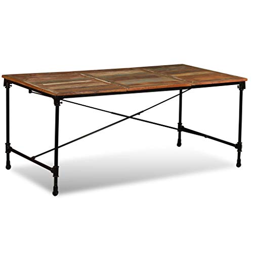 vidaXL Mesa Comedor 180 cm Madera Reciclada Mueble Mobiliario Cocina Auxiliar