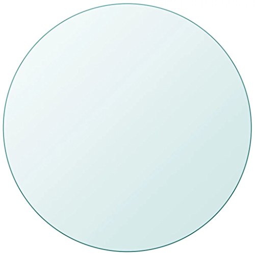 vidaXL Superficie de Mesa Redonda Trasnparente Cristal Templado 900mm Tablero