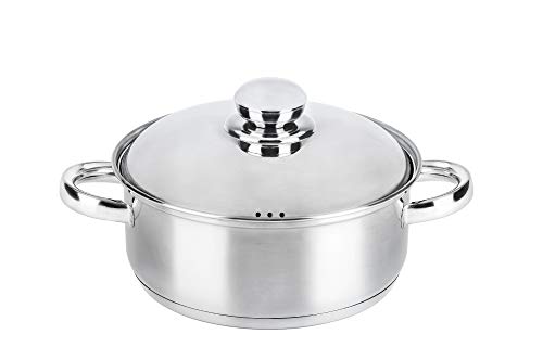 Vier Z28 CACEROLA INDUCCIÓN, Inoxidable 18/10, 28cm diámetro, 6.8 litros, Acero
