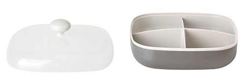 Vigar Taula Caja para Té y Galletas Plástico Gris 20.4x20.4x11 cm