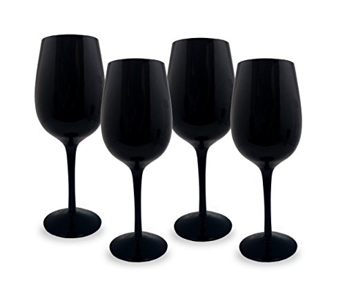 Vin Bouquet FIA 132 - Copas para Cata a Ciega, Cata de Vino, Cristal, Negro, 4 Unidades