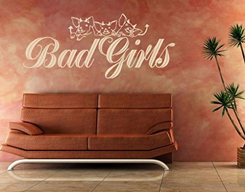 Vinilo adhesivo no.UL111 bad girls , Color:Mostaza;Tamaño:122cm x 284cm