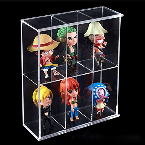 Vitrina acrílica transparente montada con puerta corredera, expositor de juguetes antipolvo, caja de protección de pantalla para minifiguras Funko Mini Pop – 19,5 x 7 x 23 cm