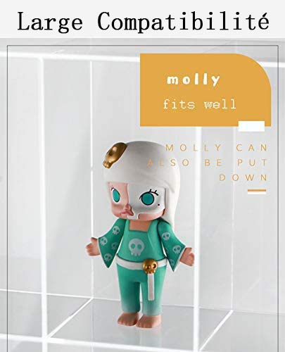 Vitrina acrílica transparente montada con puerta corredera, expositor de juguetes antipolvo, caja de protección de pantalla para minifiguras Funko Mini Pop – 19,5 x 7 x 23 cm