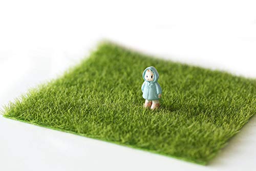 VOANZO - Juego de 5 alfombrillas de césped artificial, simulación de musgo artificial, color verde, hierba artificial realista, para vallas, patio, decoración del hogar, paredes de verdor (30 x 30 cm)