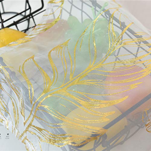 VOSAREA 1 Pieza Cortina Gasa Sombreado Varilla Minimalista Interior Bronceado Pantalla Ventana Decorativa Pequeño Medio Sombreado Fresco para Sala Estar - 100 * 200 cm (Dorado)