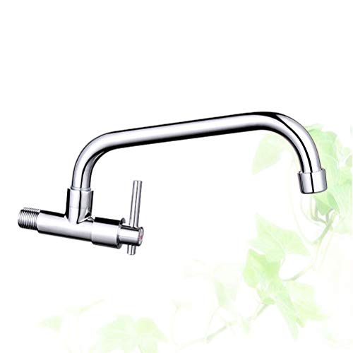 VOSAREA Grifo de Montaje en Pared Fregadero de la Cocina Grifos fríos Manija de Palanca única Grifo Giratorio