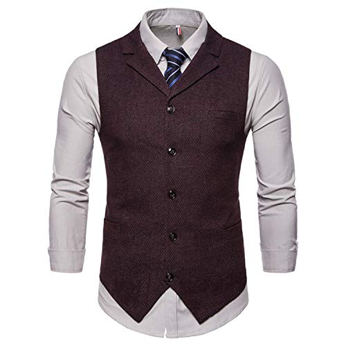 W-boll chaleco formal para hombre, chaleco de esmoquin, chaleco, chaleco, chaleco para vestido de boda Azul azul XL
