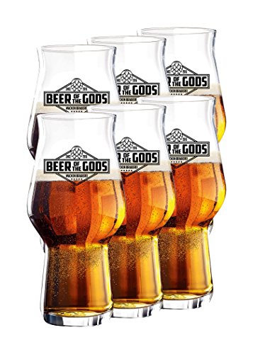 Wacken Brauerei - Vaso de Cerveza Craftmaster One - Beer of The Gods - para Cerveza Artesanal - 6 Vasos