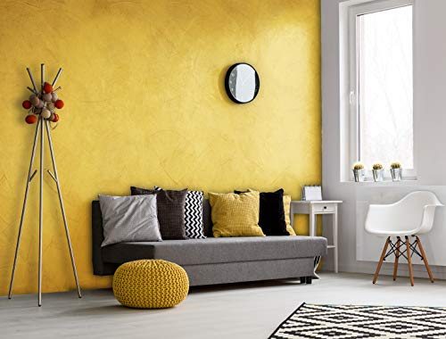 Wanders24 Pintura de efecto aspecto metal (1 litro, Oro) pintura de pared, pared metálica, pintura efecto, lavable, efecto metal