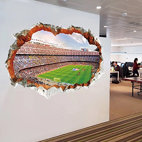 WandSticker4U - Adhesivo 3D para pared, 60 x 90 cm, diseño de fútbol y arena I